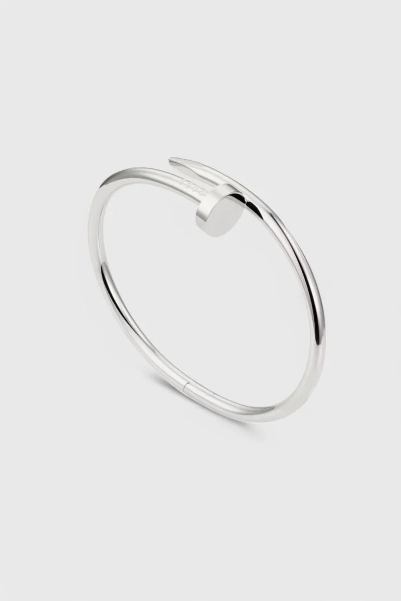 Pulsera Minimalista Inspirada En Clavos De Plata Esterlina